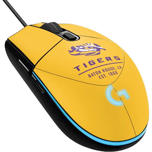 Louisiana State University - LSU Tigers Baton Rouge Yellow G203 Prodigy RGB Wired Gaming Mouse Skin